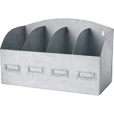 Life at Home Solution de rangement mural en métal galvanisé avec compartiments, 40 cm x 20 cm x 25 cm, gris 1 ea, 35,00 $/1ch