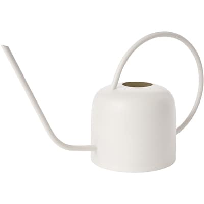 Life at Home Metal Watering Can with Long Spout, Ergonomic Circular Handle, 14.5 in x 5.3 in x 7.7 in, White 1 ea, $20.00/1ea