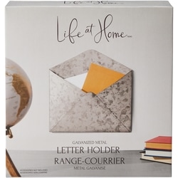 Life at Home Range-courrier en métal galvanisé, 11,6 po x 1,77 po x 12 po (29,5 cm x 4,5 cm x 30 cm), gris argent 1 ea, 10,94 $/1ch