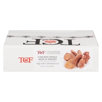 Tillsonburg Custom Foods Chicken Wings, Fully Cooked, Dusted, 8-10 4 kg, $1.70/100g