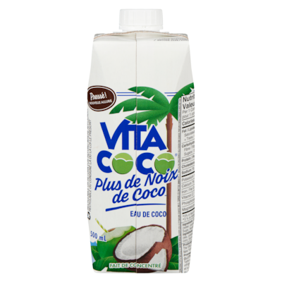 Vita Coco Plus de noix de coco, eau de coco 500 ml, 0,60 $/100ml
