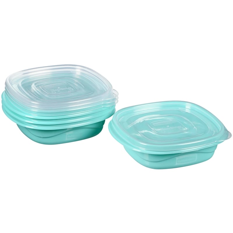 TakeAlongs Meal Prep Sandwich Containers, Colour May Vary (Blue or Teal), 4 Pack