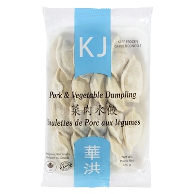 KJ Kj Dumpling Pork Vegetable 380 g, 1,18 $/100g