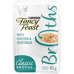 Purina Fancy Feast Classic Broths with Chicken & Vegetables, Cat Food Complement 40 g, $4.23/100g
