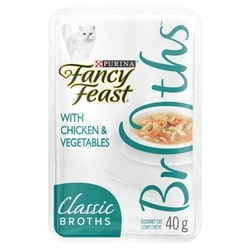 Purina Fancy Feast Classic Broths Cat Treats with Chicken & Vegetables 40 g, $3.48/100g
