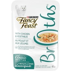 Purina Fancy Feast Bouillons Classiques au Poulet et aux Légumes, Complément pour Chats 40 g 40 g, 4,23 $/100g