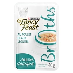 Purina Fancy Feast bouillons classiques gâteries pour chats avec poulet et légumes 40 g, 3,75 $/100g