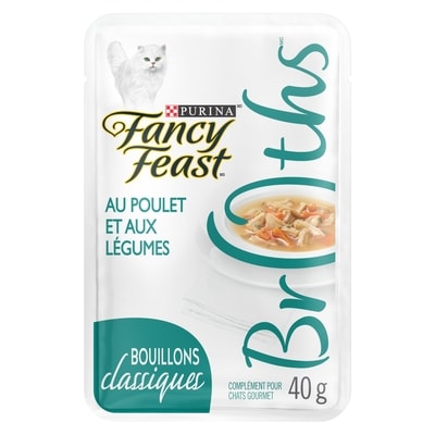 Purina Fancy Feast Bouillons Classiques au Poulet et aux Légumes, Complément pour Chats 40 g 40 g, 3,75 $/100g