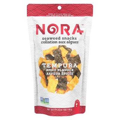 Nora Tempura Saveur Épicée Collation Aux Algues 45 g, 14,42 $/100g