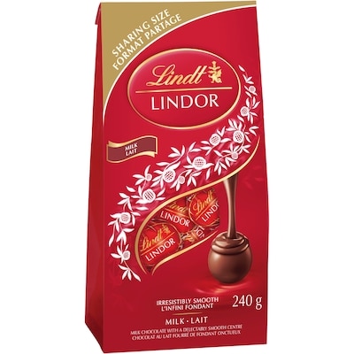 Lindt Truffes LINDOR au chocolat au lait – Sachet 240 g, 6,66 $/100g