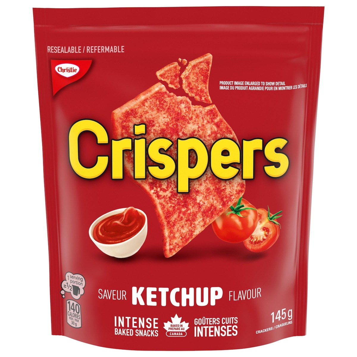 Christie Crispers Ketchup Crackers 145 g, $1.90/100g