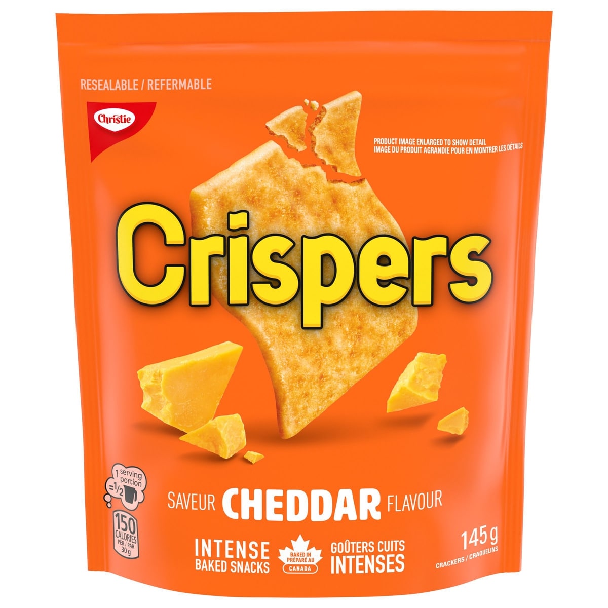 Christie Crispers Cheddar Crackers 145 g, $1.90/100g