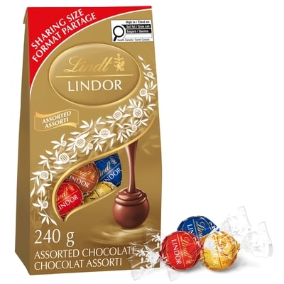 Lindt LINDOR Assorted Chocolate Truffles Bag 240 g, $7.08/100g