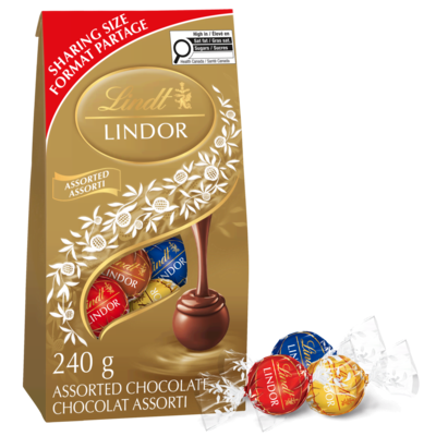 Lindt LINDOR Assorted Chocolate Truffles Bag 240 g, $6.66/100g
