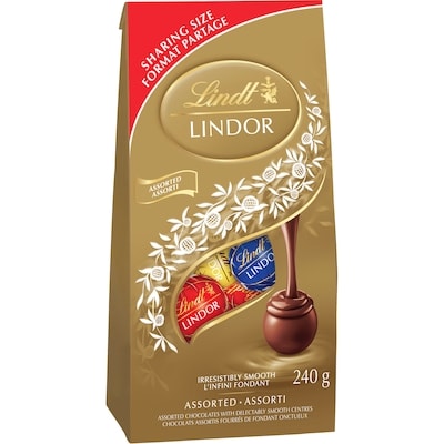 Lindt Truffes LINDOR assorties au chocolat – Sachet 240 g, 6,66 $/100g