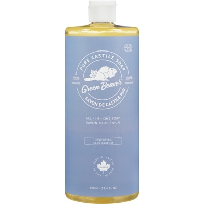 Green Beaver Jr Savon Castille non parfumé 990 ml, 2,02 $/100ml