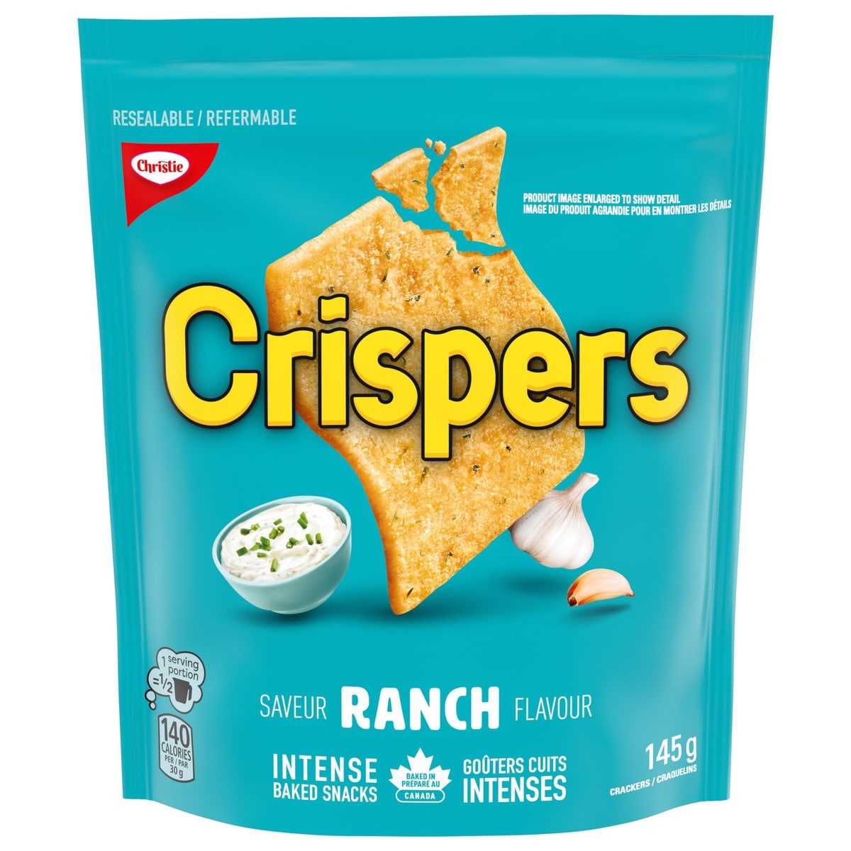 Christie Crispers Ranch Crackers 145 g, $1.90/100g