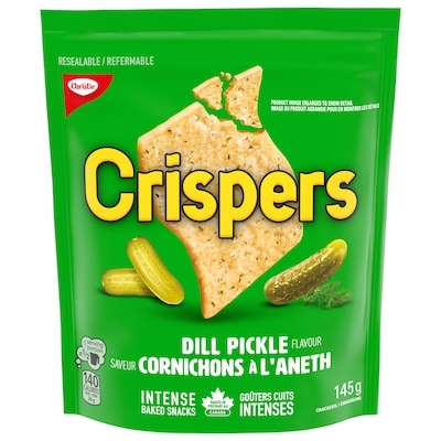 Christie Craquelins Crispers à saveur de cornichons à l’aneth, collations salées 145 g, 1,90 $/100g
