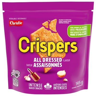 Christie Crispers, All Dressed Crackers, Baked Snacks 145 g, $2.96/100g