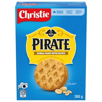 Peek Freans Pirate Oatmeal Peanut Butter Cookies 300 g, $1.66/100g