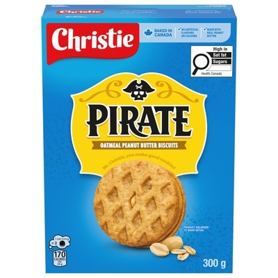 Peek Freans Pirate Oatmeal Peanut Butter Cookies 300 g, $1.17/100g