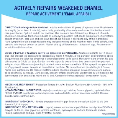 Répare Intensivement L’Émail Blanchissant (Dentifrice)