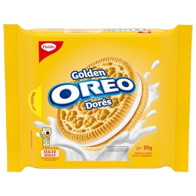 Christie OREO, Golden Vanilla Sandwich Cookies, Packable, snackable, and forever dunkable 270 g, $1.85/100g