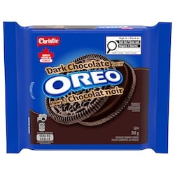 Christie Biscuits-sandwiches au chocolat OREO Crème à la saveur de chocolat noir 261 g, 1,72 $/100g