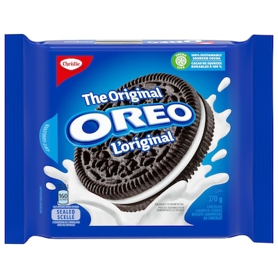 Christie OREO, Original Chocolate Sandwich Cookies, Packable, snackable, and forever dunk-able 270 g, $1.85/100g