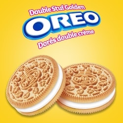Christie OREO Double Stuf Golden Sandwich Cookies - 261 g | No