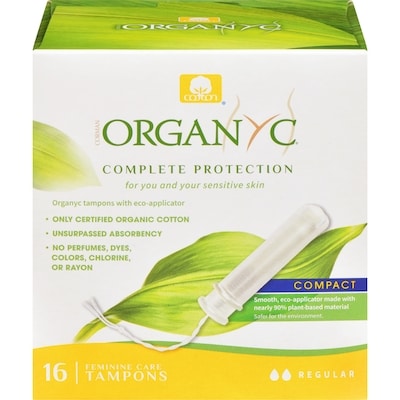 Organyc Compact Eco-Applicator Tampon, Regular 16 ea, $0.62/1ea
