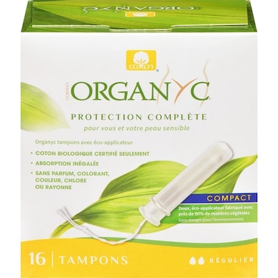 Organyc Tampon, Régulier 16 ea, 0,62 $/1ch