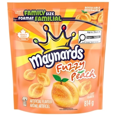 Maynards Fuzzy Peach Candy, Gummy Candy, Bulk Candy, Family Size 814 g, $1.35/100g