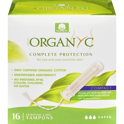 Organyc Compact Eco-Applicator Tampon, Super 16 ea, $0.62/1ea