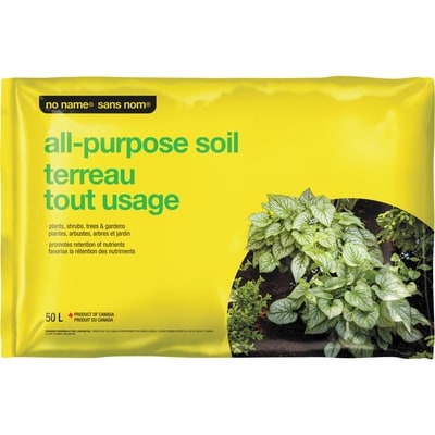 Sans Nom Terreau tout usage 50l 1 ea, 9,00 $/1ch