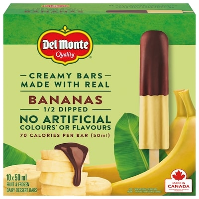 Del Monte Real Banana 1/2 Dipped Chocolate 10x50.0 ml, $1.60/100ml