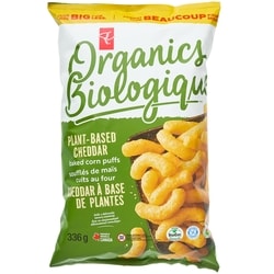 PC Biologique Bio Souffles Fauxmage Ched 336 g, 2,23 $/100g