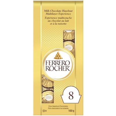 FERRERO ROCHER Fine Hazelnut Milk Chocolate Bag, 8 Individually Wrapped Chocolates 100 g, $7.99/100g