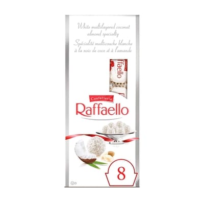 Ferrero Rocher Sachet de spécialités à la noix de coco et à l’amande CONFETTERIA, 8 confiseries emballées individuellement 80 g, 9,36 $/100g