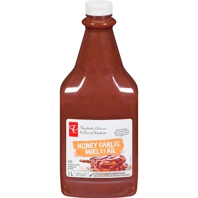 le Choix du Président Sauce barbecue, miel et ail 1 l, 0,65 $/100ml