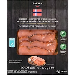 Smoked Salmon Slices Flame Roasted 