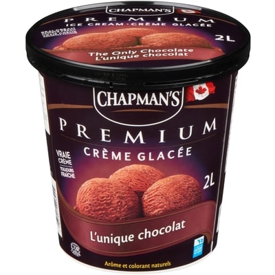 Chapman’s Premium crème glacée l'unique chocolat 2 l, 0,42 $/100ml