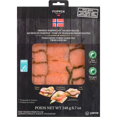 Foppen Smoked Salmon Toast Trio 248 g, $6.85/100g
