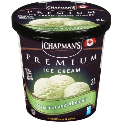 Chapmans Premium Pistachios & Almonds Ice Cream 2 l, $0.42/100ml