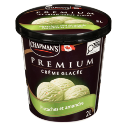 Chapman’s Premium crème glacé pistaches et amandes 2 l, 0,28 $/100ml
