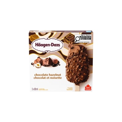 Haagen Dazs Chocolate Hazelnut Ice Cream Bars 3x88.0 ml, $2.08/100ml