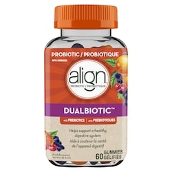Daily Probiotic Gummy | Dualbiotic Probiotics + Prebiotics | 60 Count | Fruit Flavoured