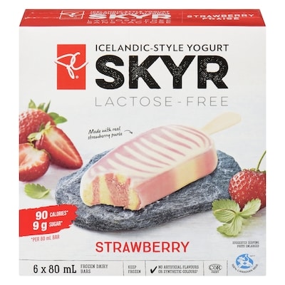 President's Choice Strawberry Skyr Icelandic-Style Lactose Free Frozen Bars 480 ml, $1.25/100ml