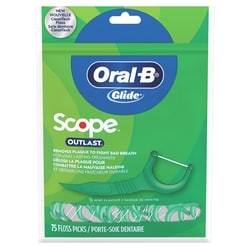 Oral B Glide Complete with Outlast Mint Flavour Floss Picks, 75 Count 75 ea, $0.09/1ea