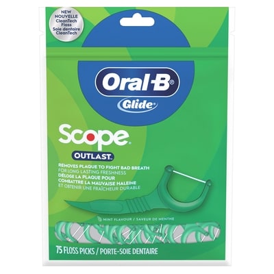 Oral B Glide Complete with Outlast Mint Flavour Floss Picks, 75 Count 75 ea, $0.09/1ea
